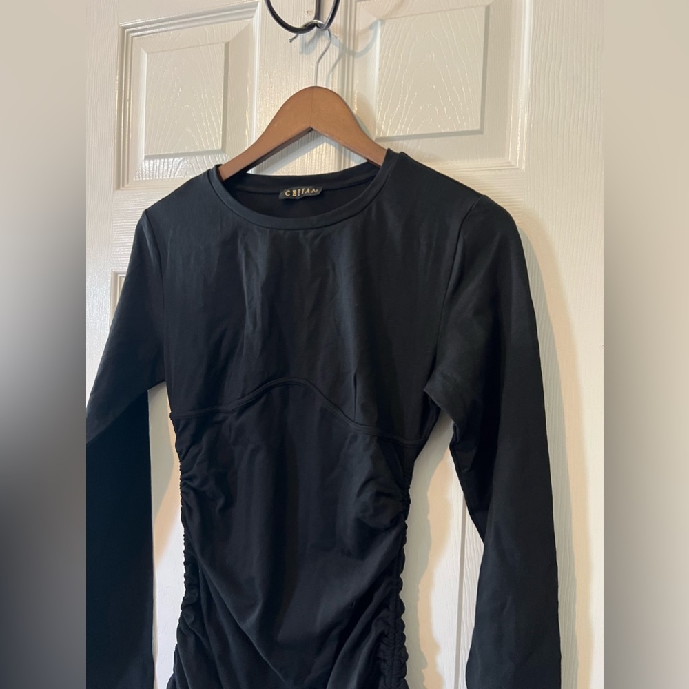 OFFERS⁉️ BLACK RUCHED DRESS 🖤 - Picture 4 of 6